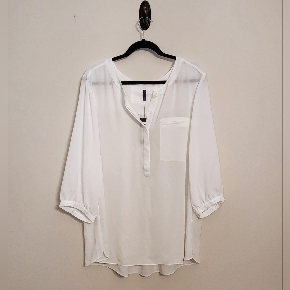 NYDJ White 3/4 sleeve blouse 2X